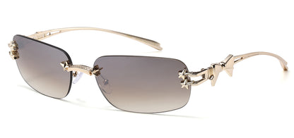 Giselle Metallic Rimless Sunglasses gsl28313