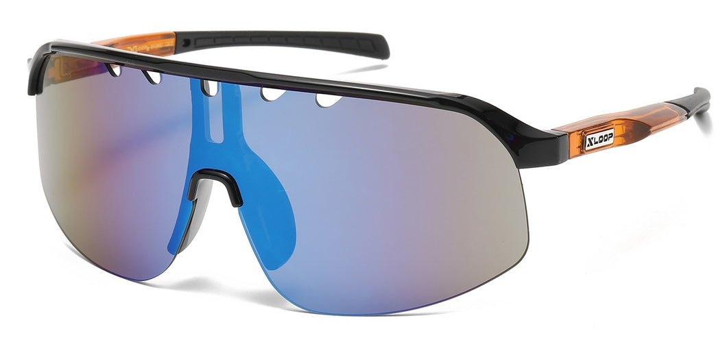 Xloop Semi-Rimless Wrap Shield Shades x3681