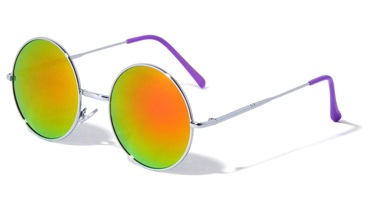 Retro Metallic Round Sunglasses m3945-cm