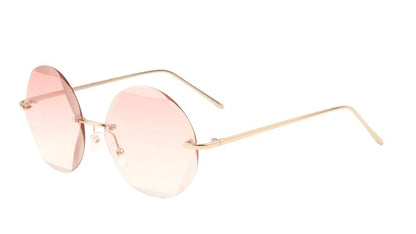 Round Geometric Rimless Sunglasses m10649