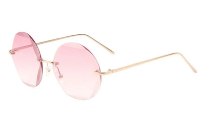 Round Geometric Rimless Sunglasses m10649