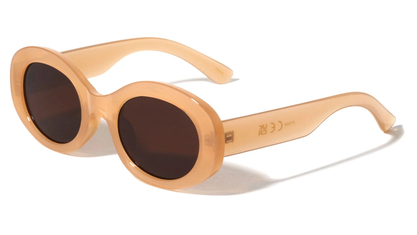 Crystal Color Frame Oval Sunglasses p1009