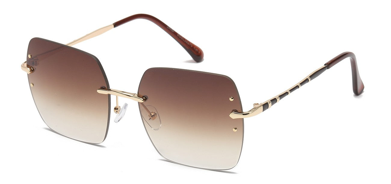 Giselle Metallic Rimless Sunglasses gsl28270