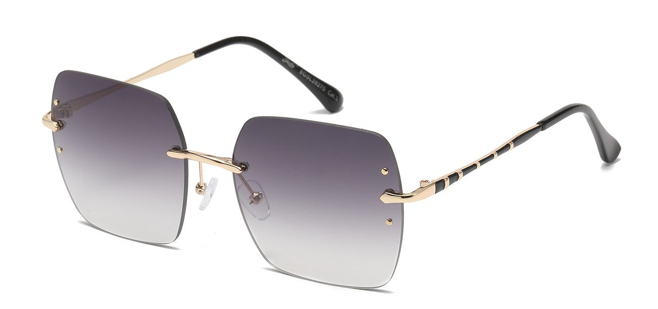 Giselle Metallic Rimless Sunglasses gsl28270