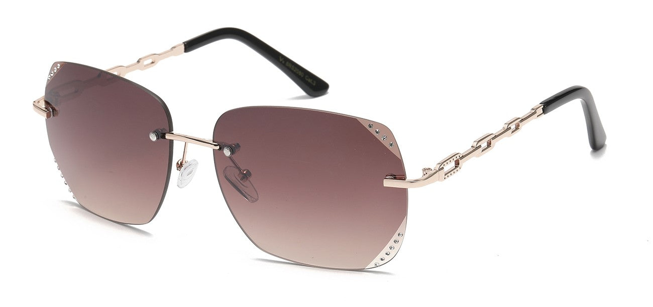 Rhinestone Rimless Metallic Shades rs2080