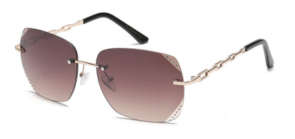 Rhinestone Rimless Metallic Shades rs2080
