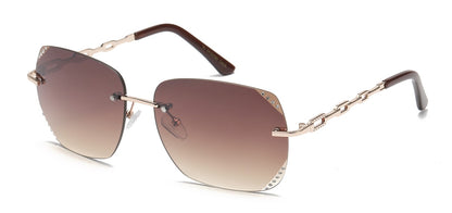Rhinestone Rimless Metallic Shades rs2080
