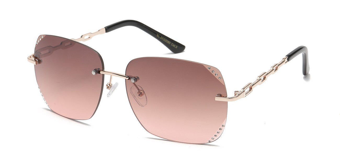 Rhinestone Rimless Metallic Shades rs2080