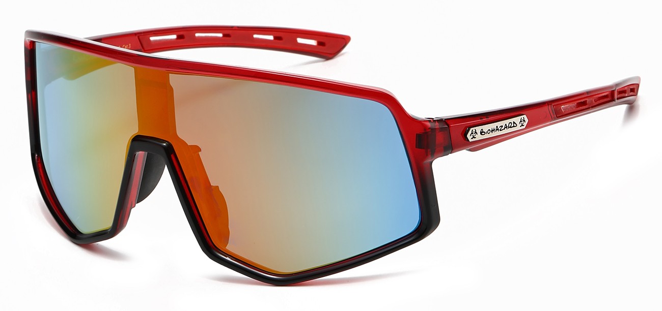 Biohazard Reflective Sport Sunglasses bz66325