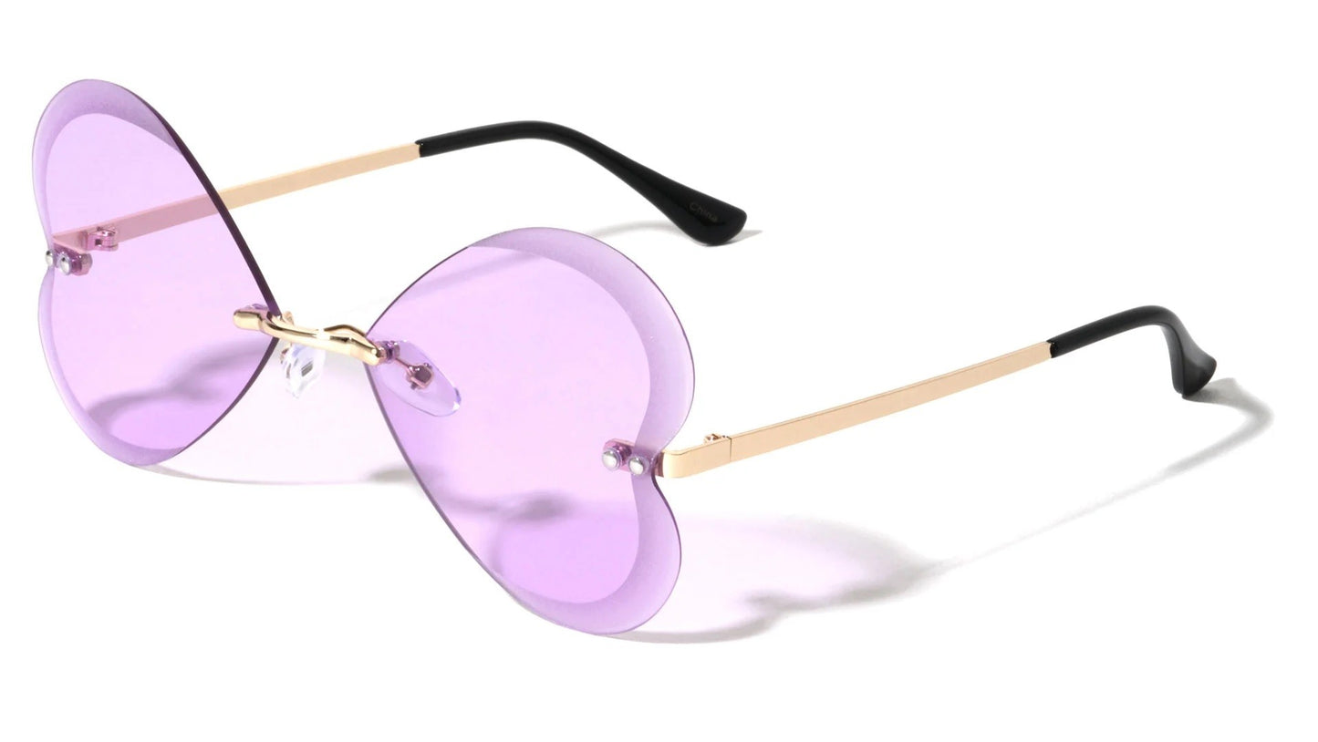 Rimless Heart Shape Sunglasses m10938-heart