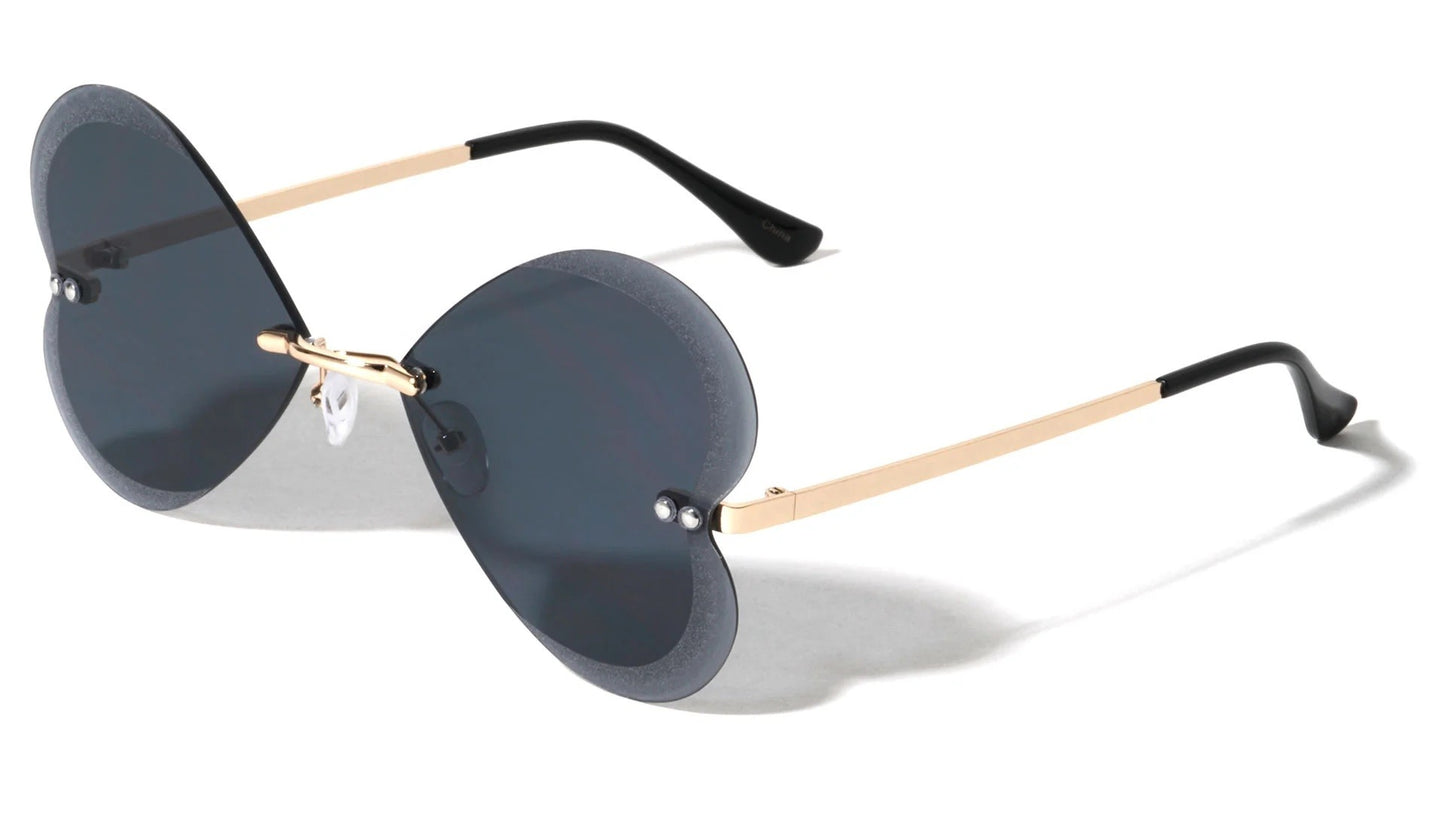 Rimless Heart Shape Sunglasses m10938-heart