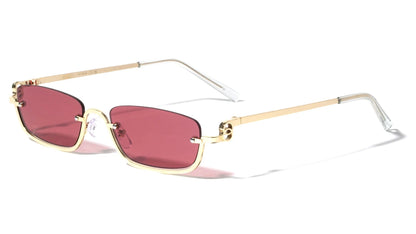 Metallic Rimless Sunglasses m10929