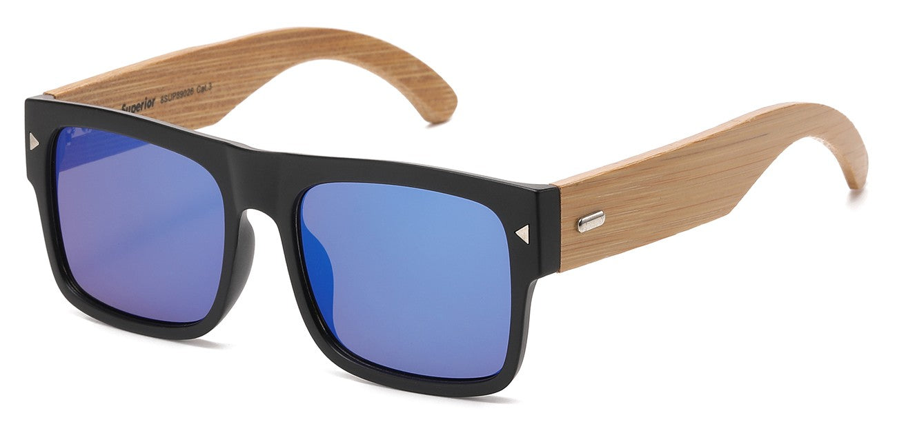 Bamboo Wood Square Sunglasses sup89026