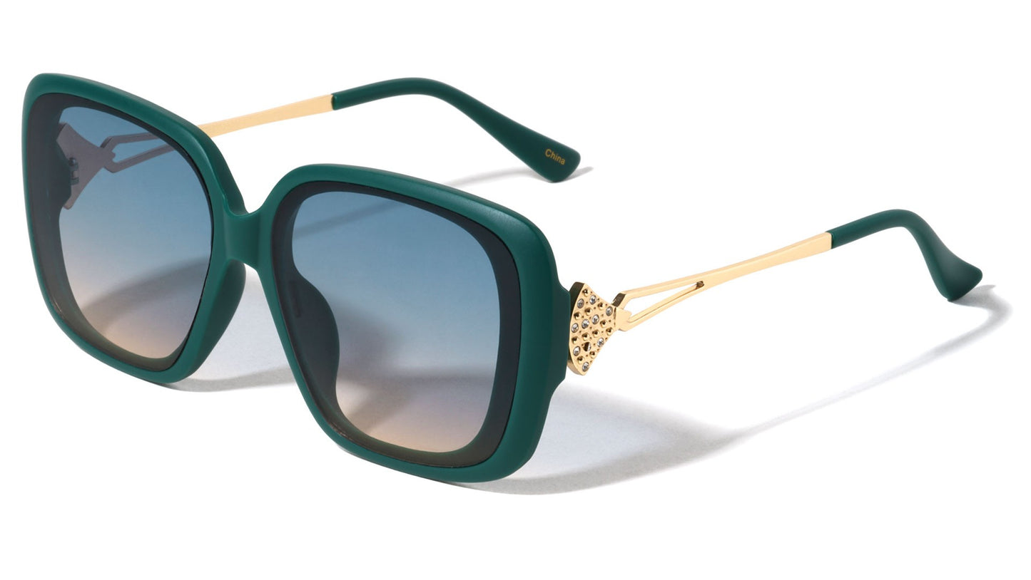 Metallic Rhinestone Sunglasses rh-3271