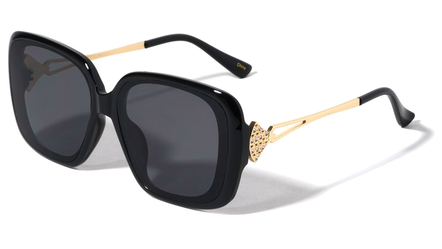 Metallic Rhinestone Sunglasses rh-3271