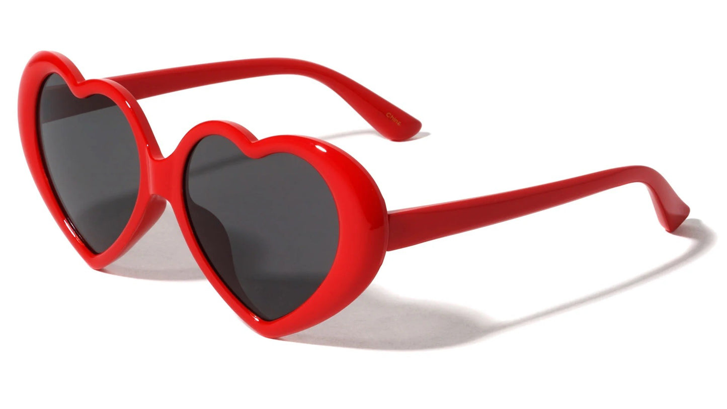 Curved Frame Heart Sunglasses p1049-heart