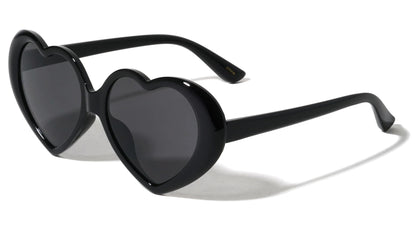 Curved Frame Heart Sunglasses p1049-heart