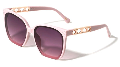 Cross Pattern Temple Cat Eye Frame p30631