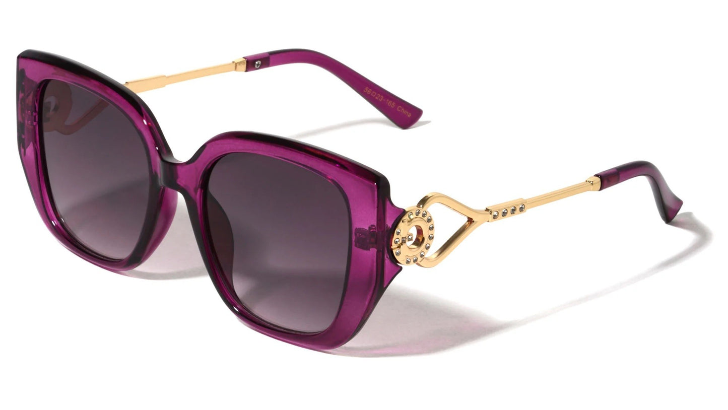 Rhinestone Oversized Cat Eye Frame p30640