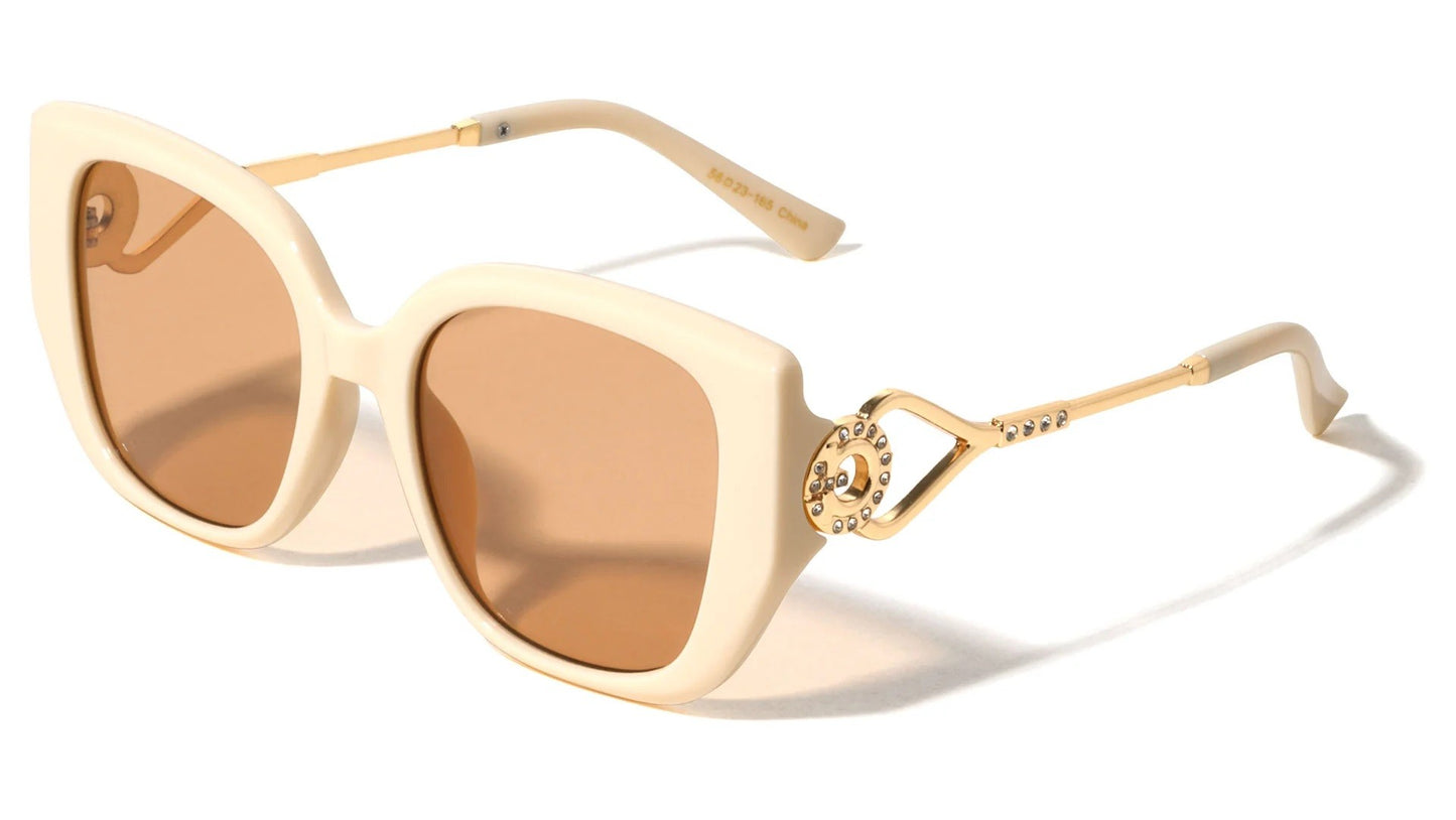 Rhinestone Oversized Cat Eye Frame p30640