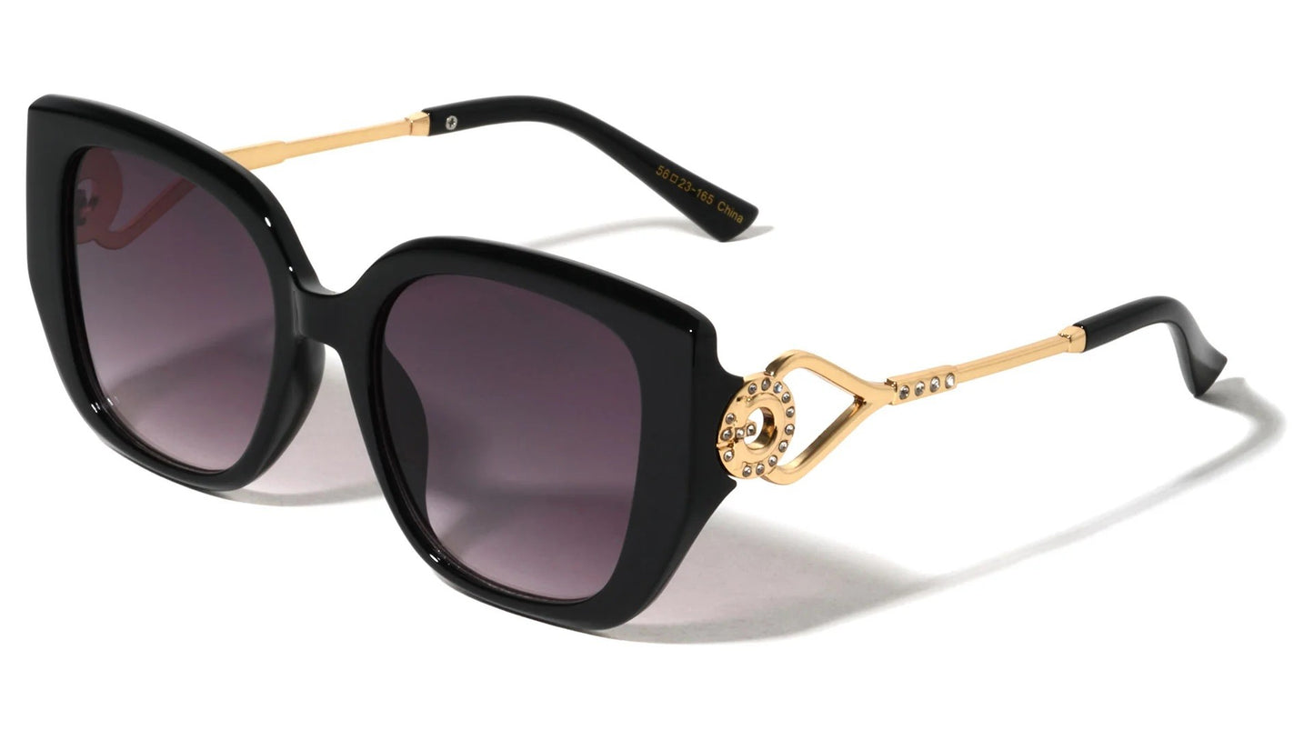 Rhinestone Oversized Cat Eye Frame p30640