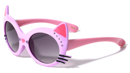 Kids Cat Face Rhinestone Sunglasses k854