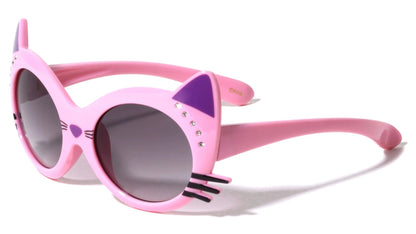 Kids Cat Face Rhinestone Sunglasses k854