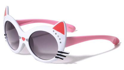 Kids Cat Face Rhinestone Sunglasses k854