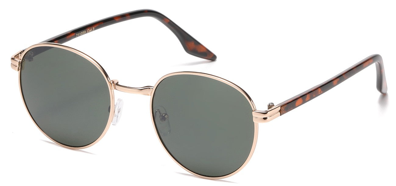 Classic Metallic Round Sunglasses 711059