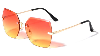 GLO Metallic Rimless Sunglasses glo-m220