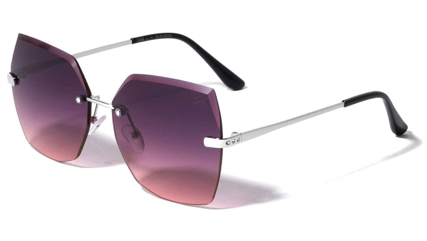 GLO Metallic Rimless Sunglasses glo-m220