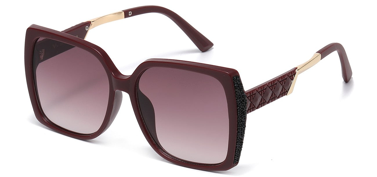 Rhinestone Square Frame Sunglasses rs2088