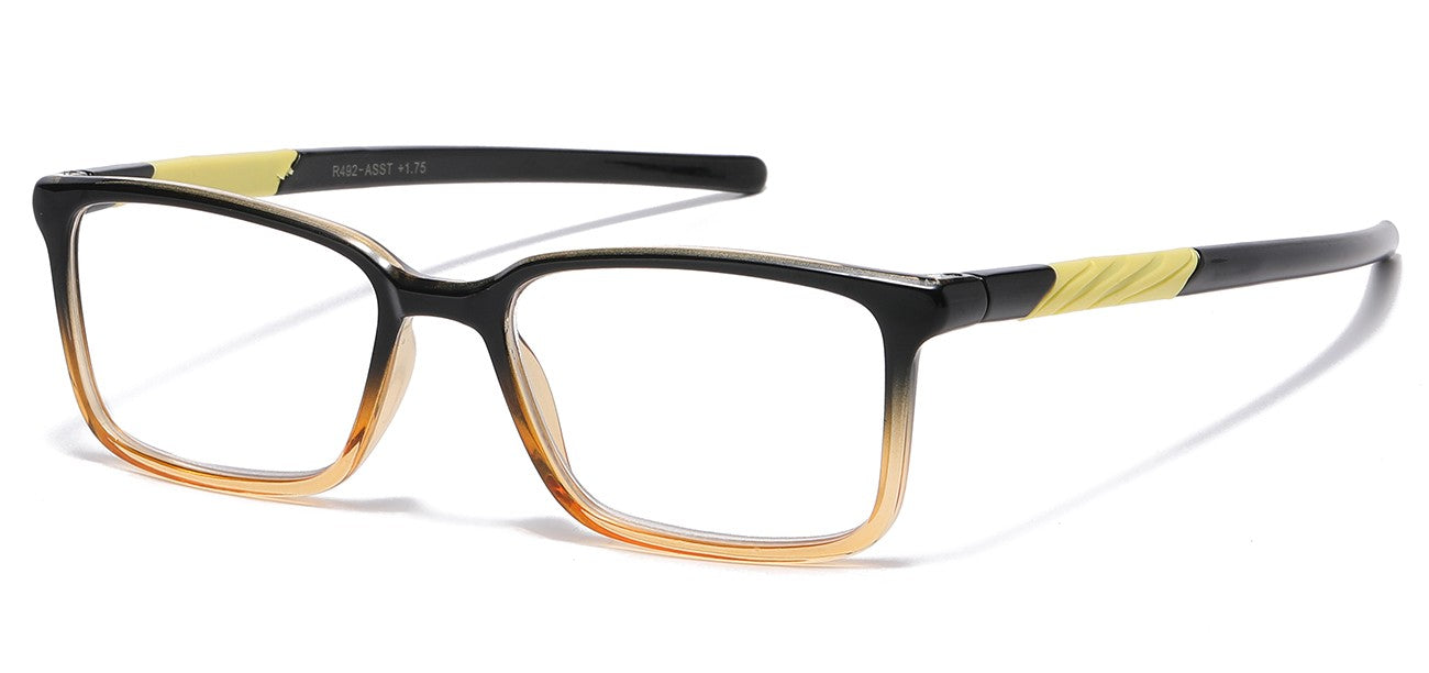 Readers Two-Tone Square Frame r492-asst