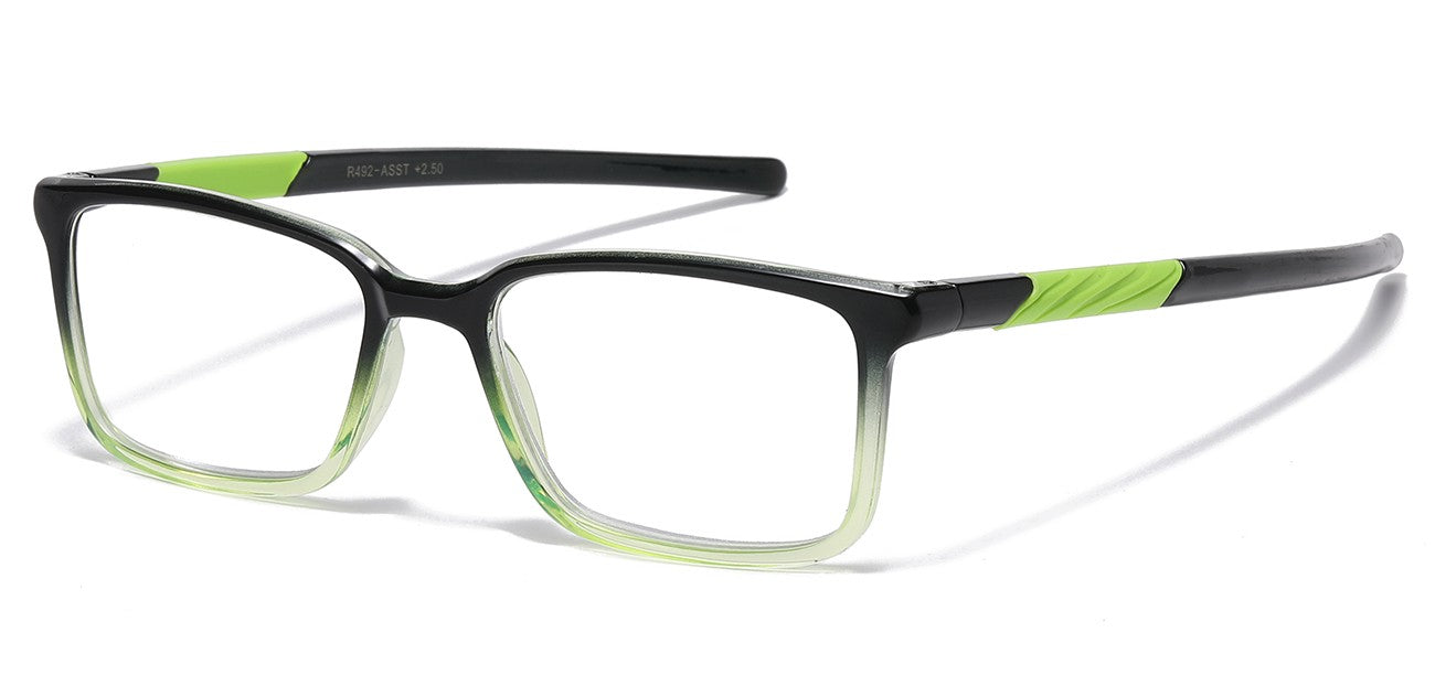 Readers Two-Tone Square Frame r492-asst