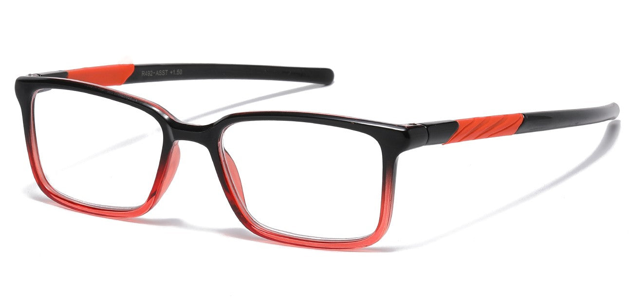 Readers Two-Tone Square Frame r492-asst