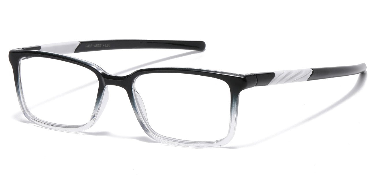 Readers Two-Tone Square Frame r492-asst