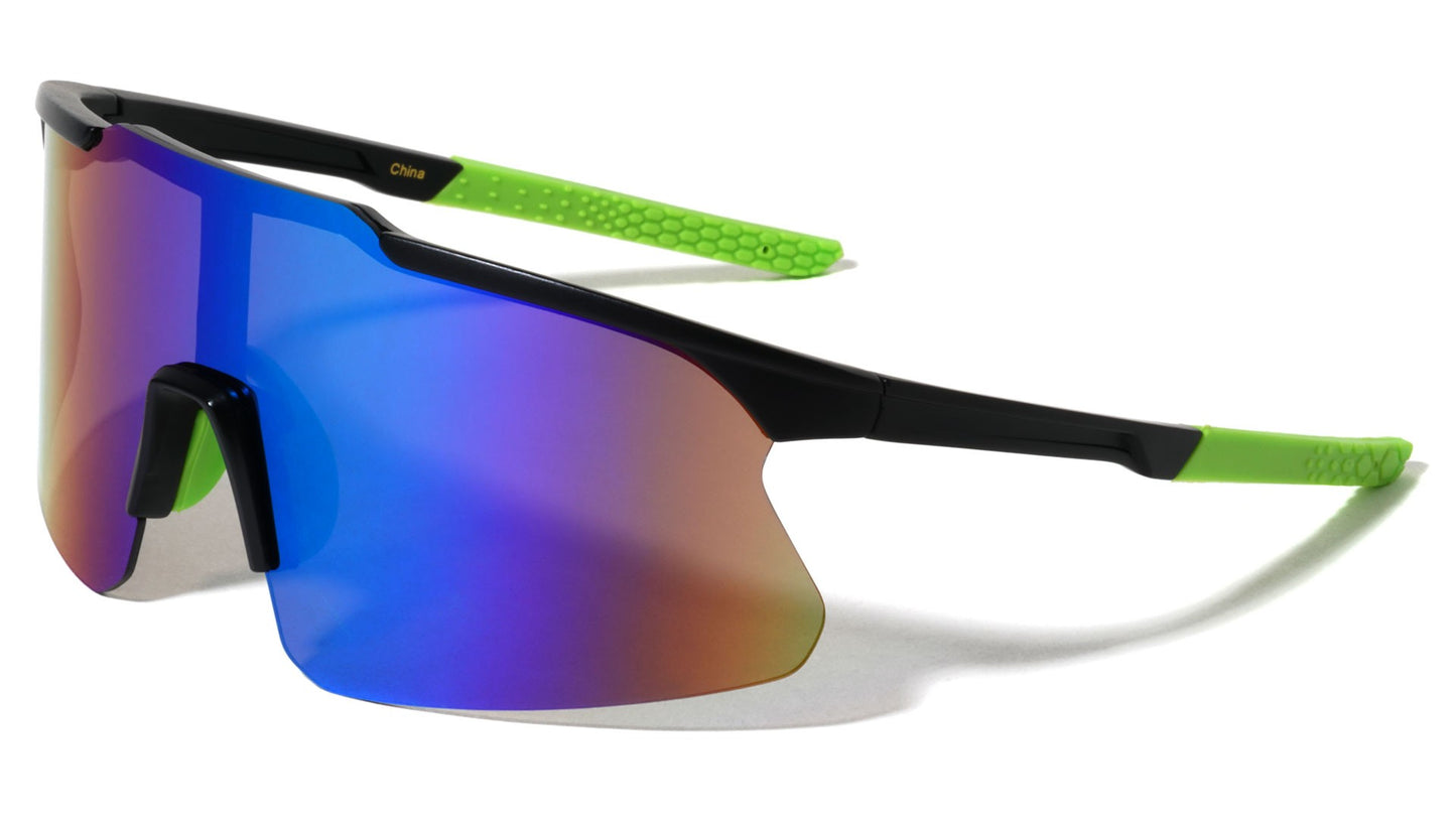 Semi-Rimless Shield Sunglasses bp0289-cm