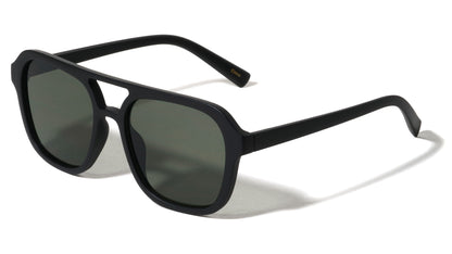 Super Dark Lens Flat Top Aviators bp0304