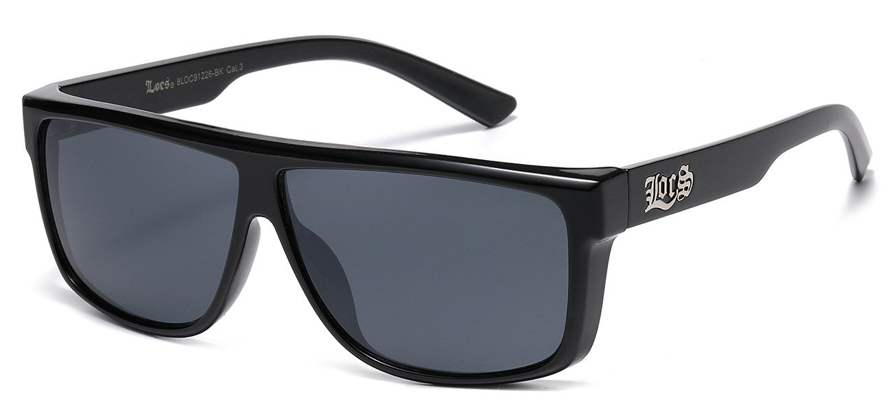 Locs Black Square Sunglasses loc91226-bk