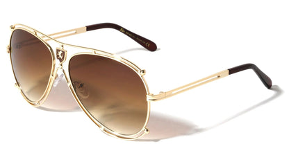 Khan Metallic Aviator Sunglasses kn-m21011