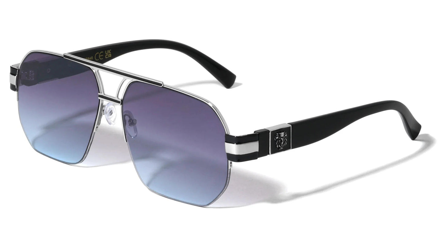 Lion Semi Rimless Aviators lh-m7846