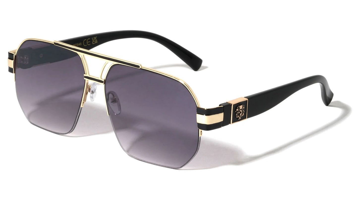 Lion Semi Rimless Aviators lh-m7846