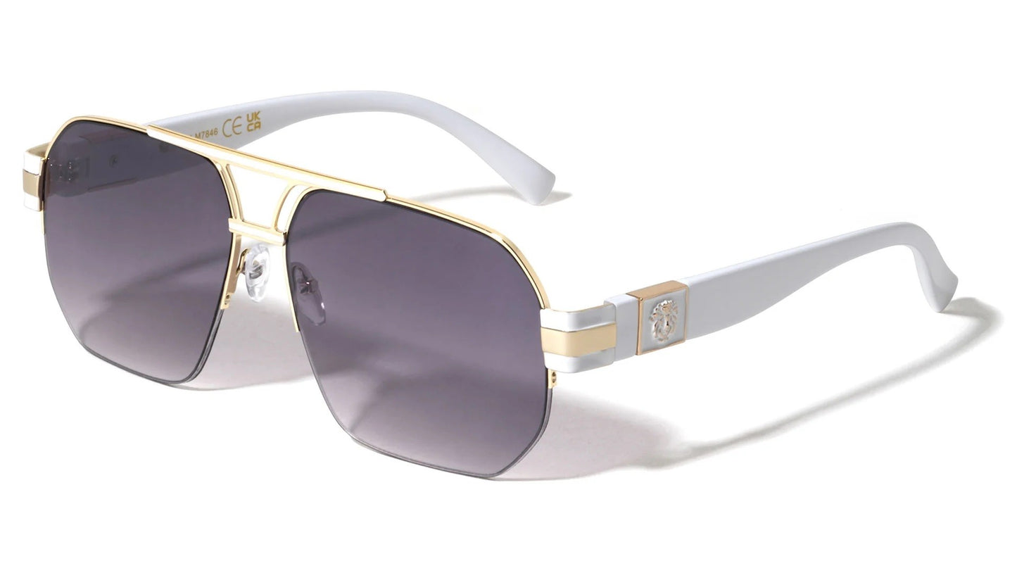 Lion Semi Rimless Aviators lh-m7846