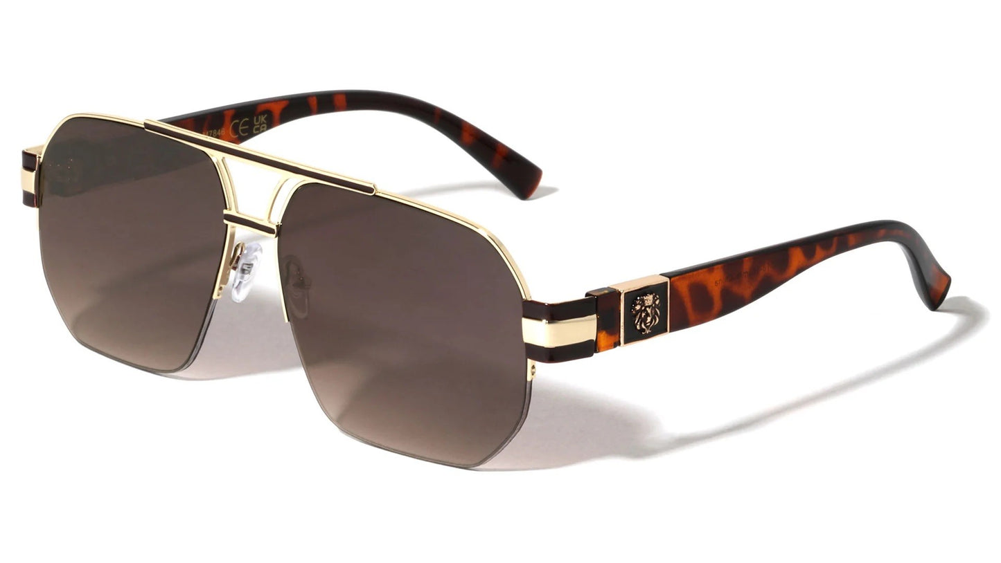 Lion Semi Rimless Aviators lh-m7846