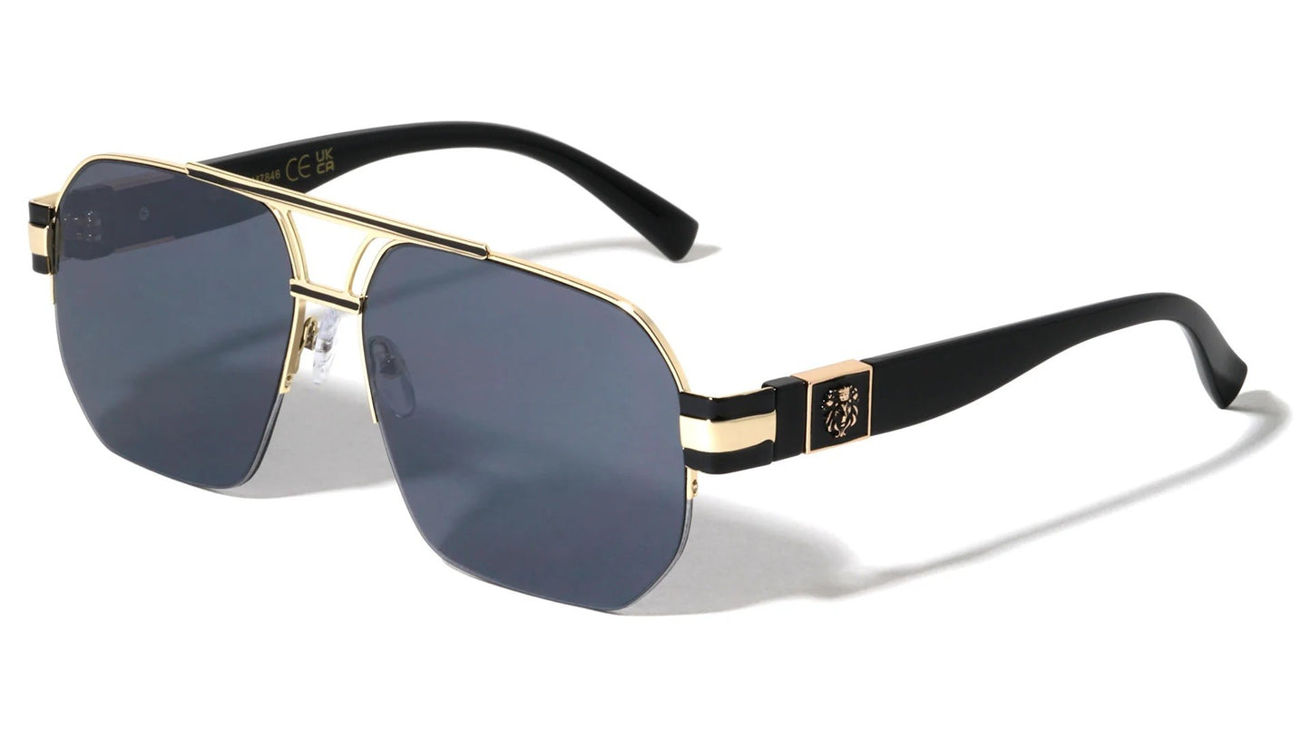 Lion Semi Rimless Aviators lh-m7846