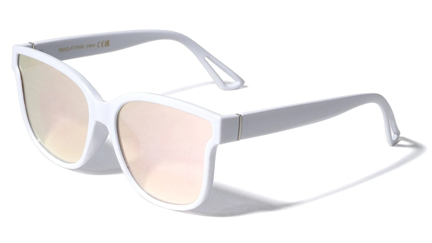 Retro Rose Gold Flat Lens Frame p6202-ft-pink