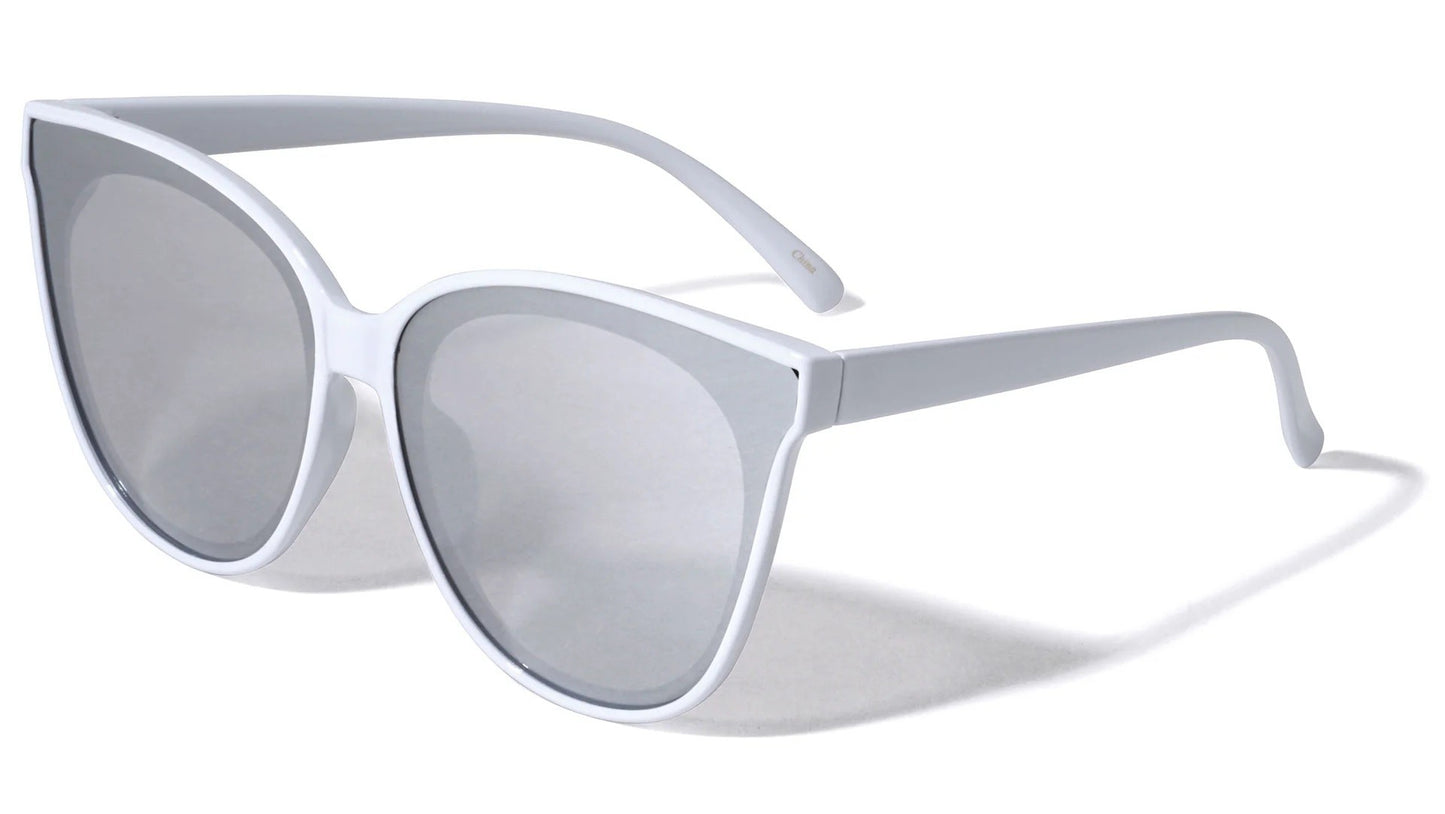 Oversized Flat Lens Cat Eye Frame p6237-ft