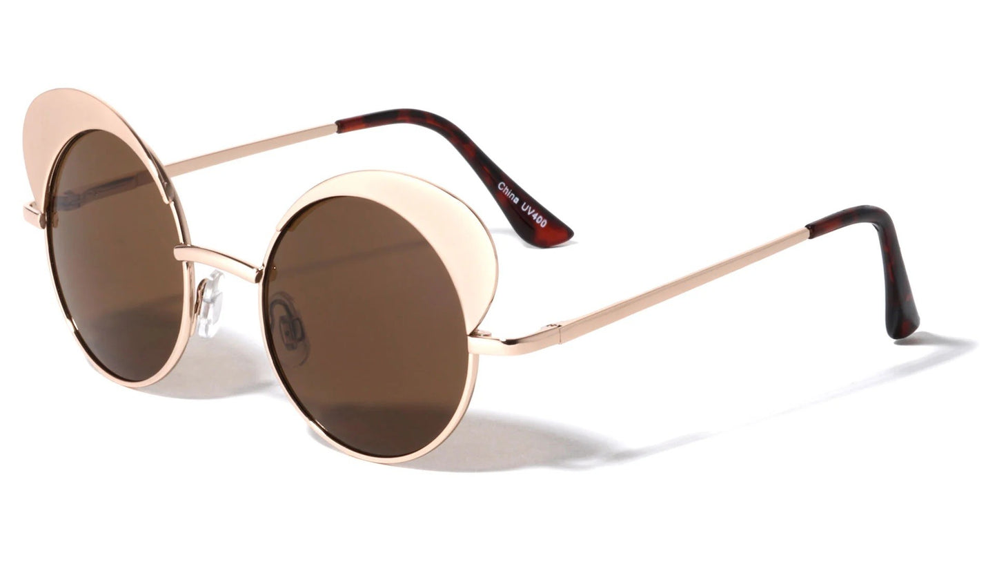 Metal Spring Hinge Round Sunglasses m10001