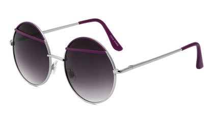Metal Round Color Accent Sunglasses m10003