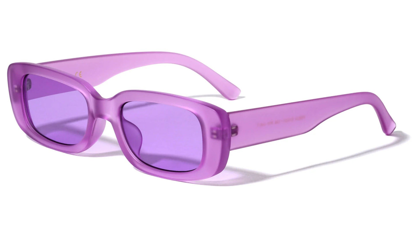 Thick Rim Round Rectangle Sunglasses p6634